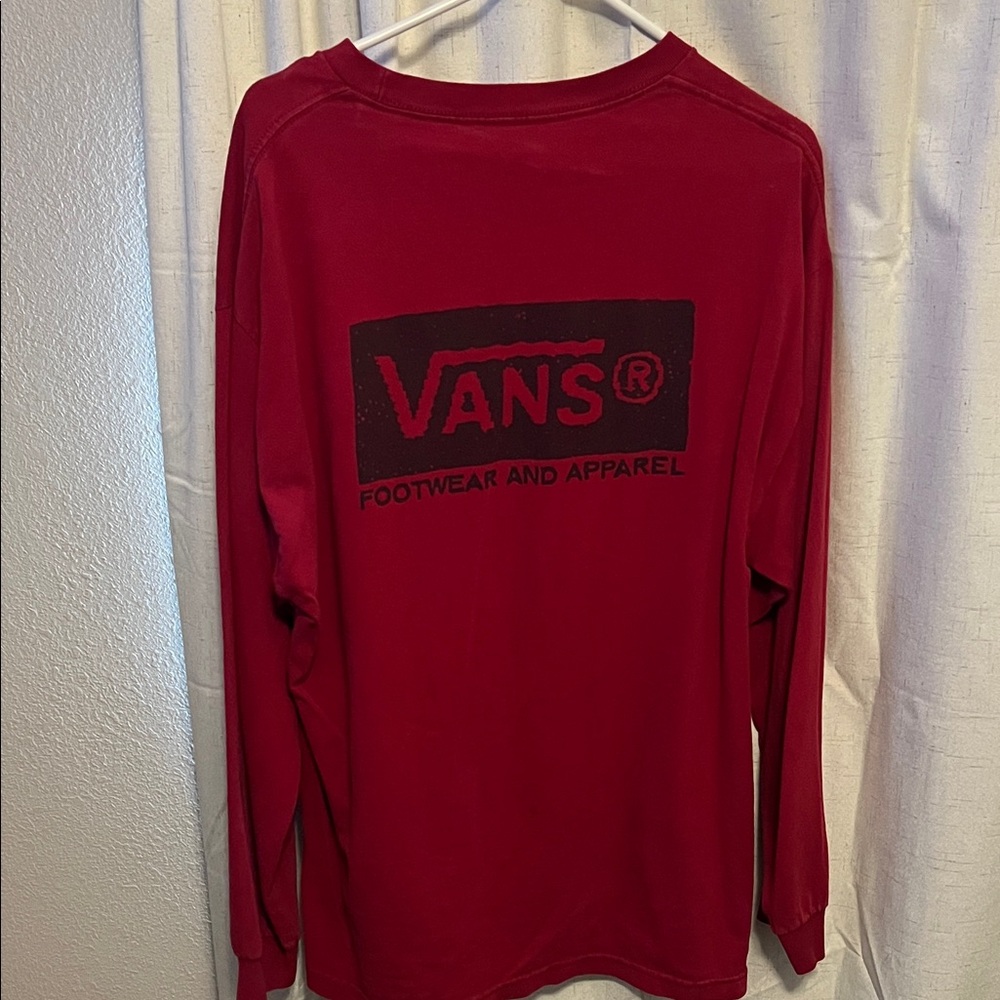 Vans Classic Red Long Sleeve Tee